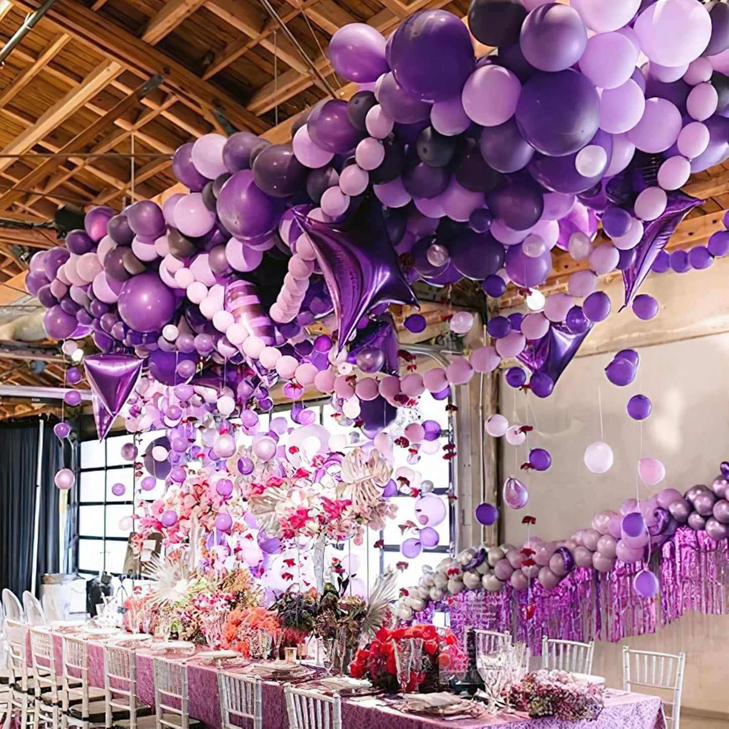 PartyWoo Pastel Purple Balloons 127 pcs Different Sizes Pack of 36 18 12 10 5 Inch Light Pastel Purple Lavender Lilac Balloon Arch Kit Garland for Baby Shower Birthday Party Decorations Purple-Q10