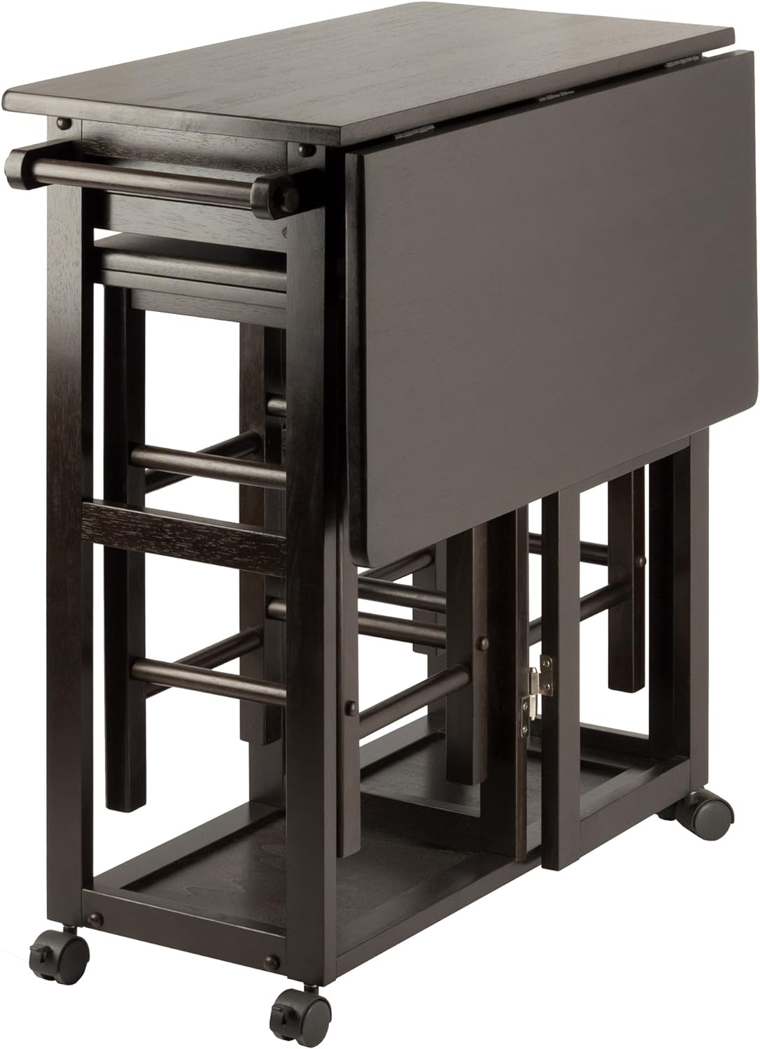 Winsome Suzanne 3-PC Set Space Saver Kitchen, Coffee Finish, 29.61x29.13x32.76 - Retail $150