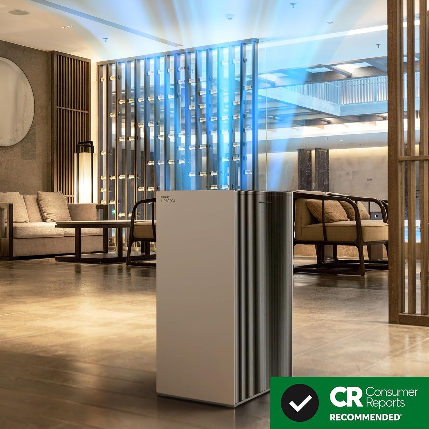 NEW - COWAY Air Purifiers for Large Room Whole Home Up to 4,253ft², 2 Sets of XL Washable Pre-Filters and True HEPA Filters for Dual Purification, PM1.0 AQI, Turbo Mode, Timer, Wheels, 5yr Warranty, ProX(B)