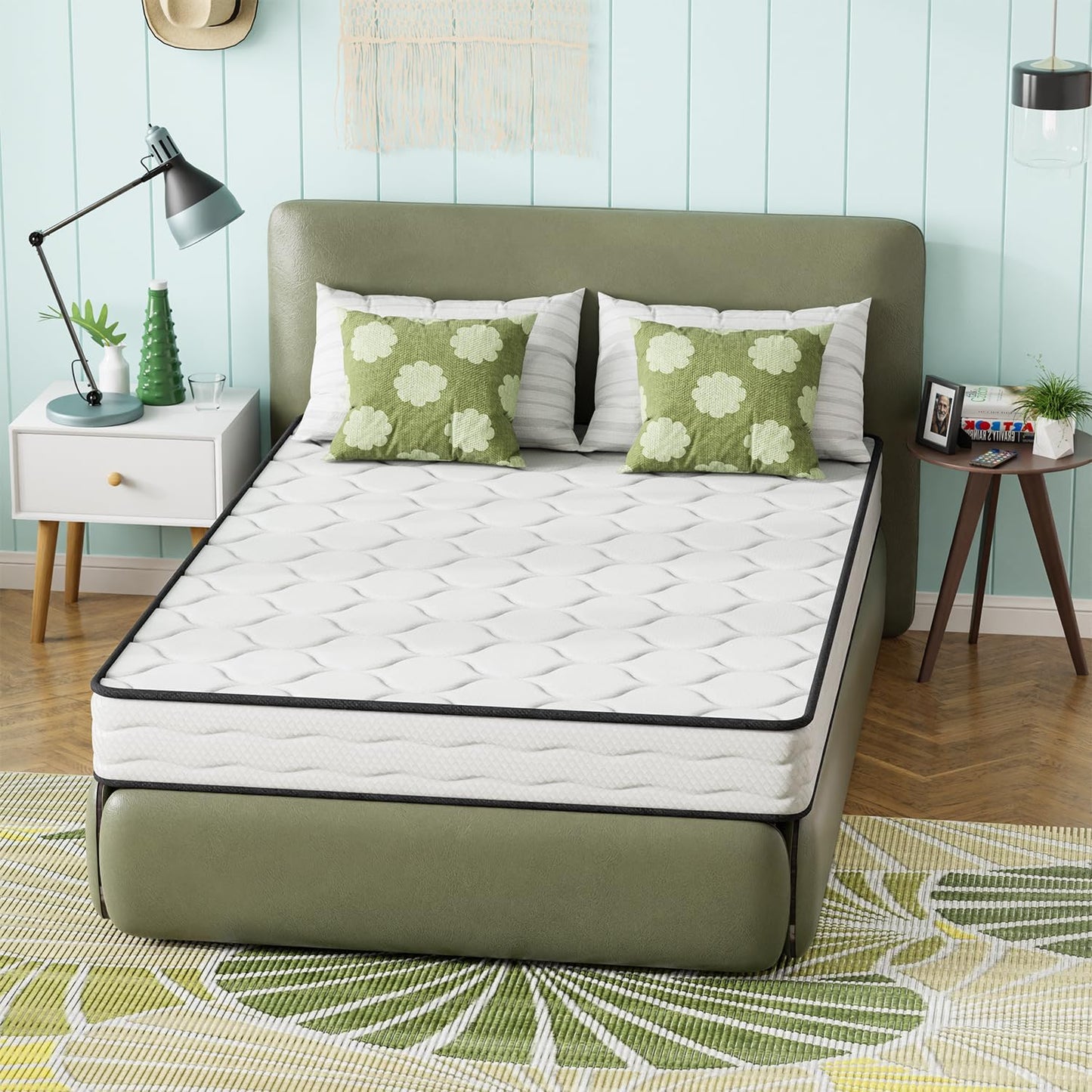 NEW - PayLessHere FULL 8 Inch Mattress Medium Firm Spring Mattress Cool Sleep Pressure Relief Full Size Mattress in a Box Fiberglass Free CertiPUR-US Certified Breathable Foam Mattress - Retail $120