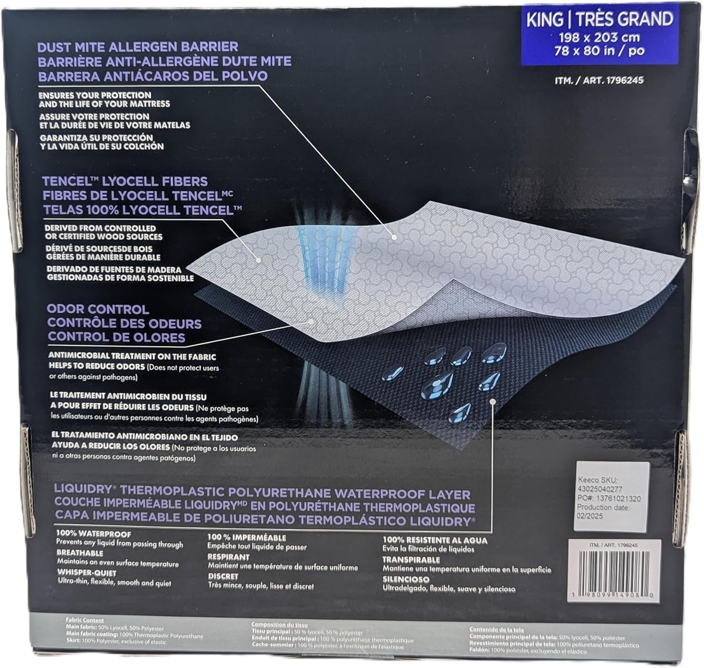 KING - Protect-A-Bed Mattress Protector – Waterproof, Breathable, Tencel Lyocell Top