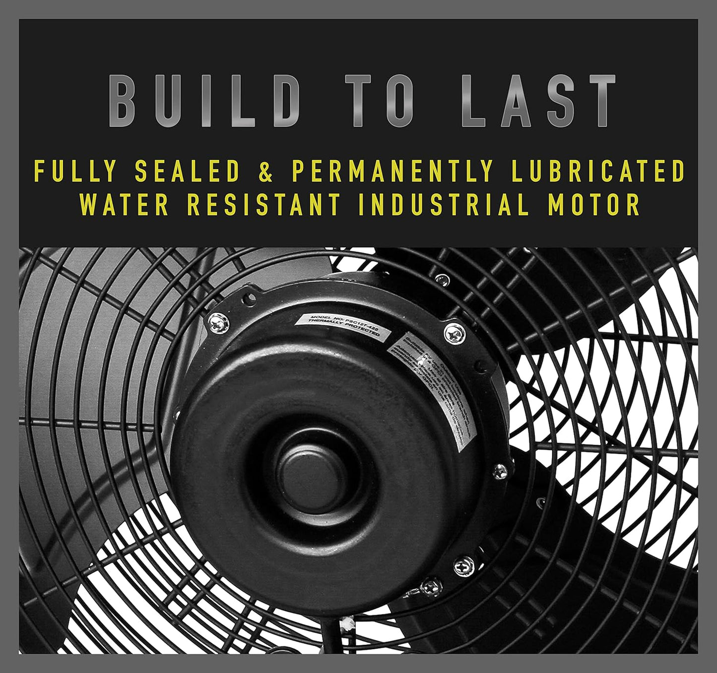 NEW - iLiving 18" Wall Mounted Variable Speed Indoor/Outdoor Weatherproof Fan, Industrial grade for Patio, Greenhouse, Garage, Workshop, and Loading Dock, 6360 CFM, Black - Retail $135