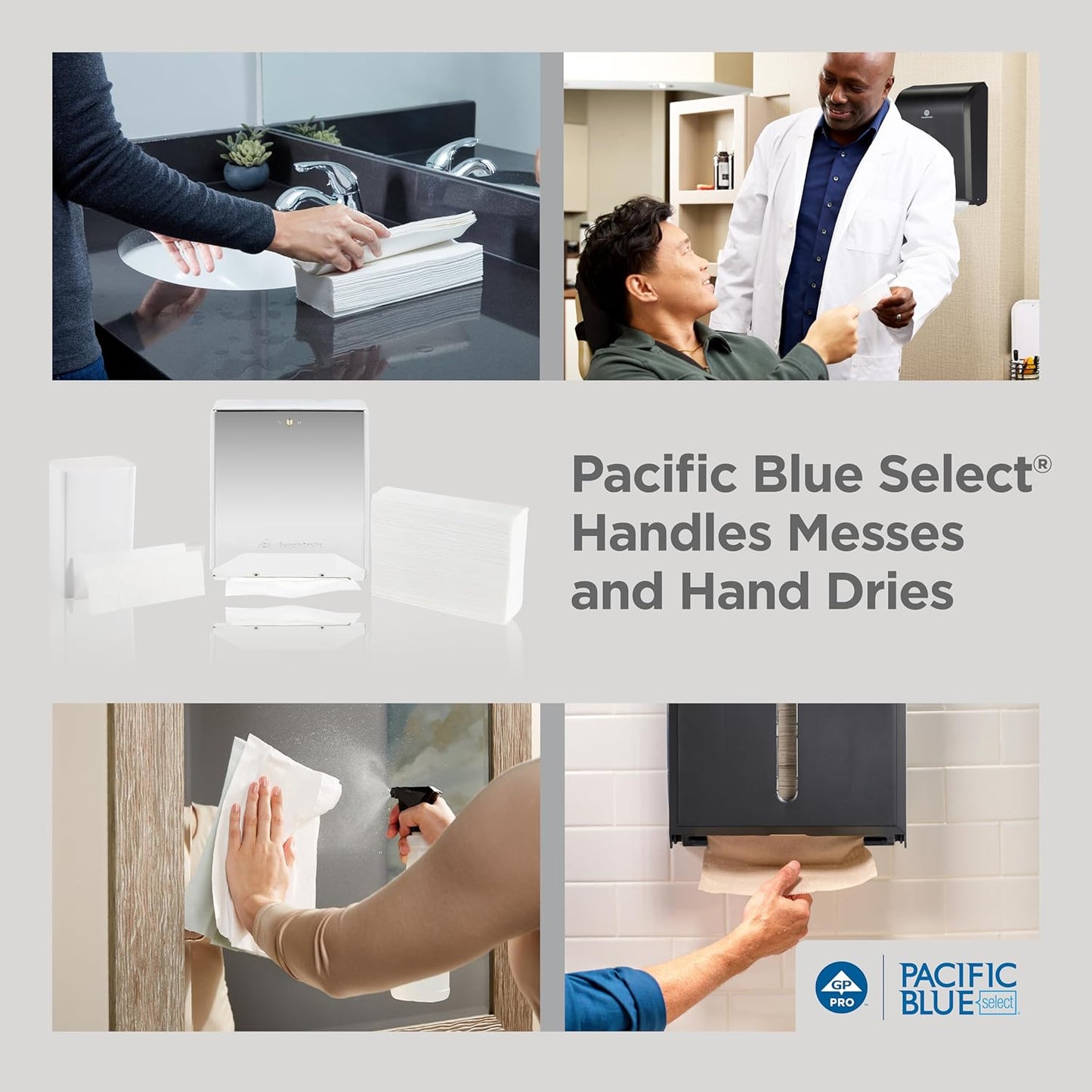 Pacific Blue 21000 Select Multifold Premium 2-Ply Paper Towels by GP PRO (Georgia-Pacific),White, 21000,125 Paper Towels Per Pack,16 Packs Per Case