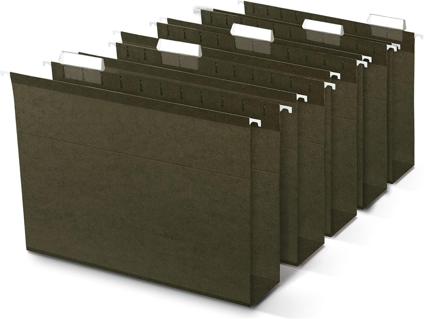 Office Depot® Brand Tab-View Extra-Capacity Box-Bottom Hanging Folders, 2" Expansion, Letter Size, 70% Recycled, Green, Box of 25 - Retail $18