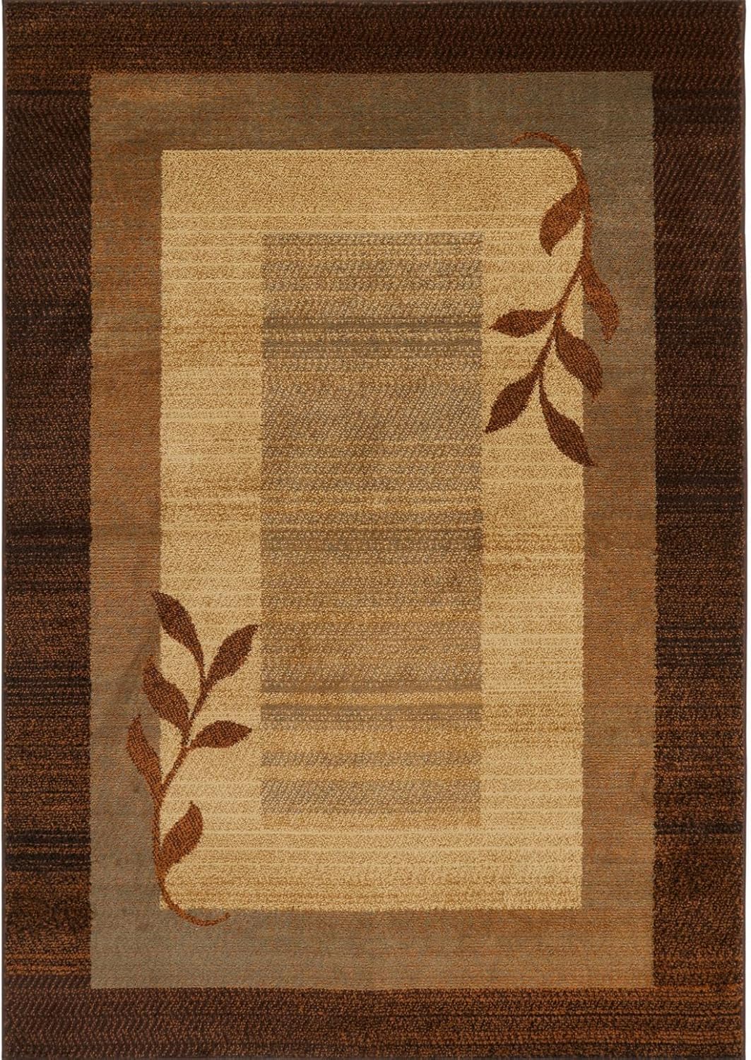 NEW - Home Dynamix Royalty Clover Modern Area Rug, Brown Multi, 5'2"x7'2" Rectangle - Retail $88