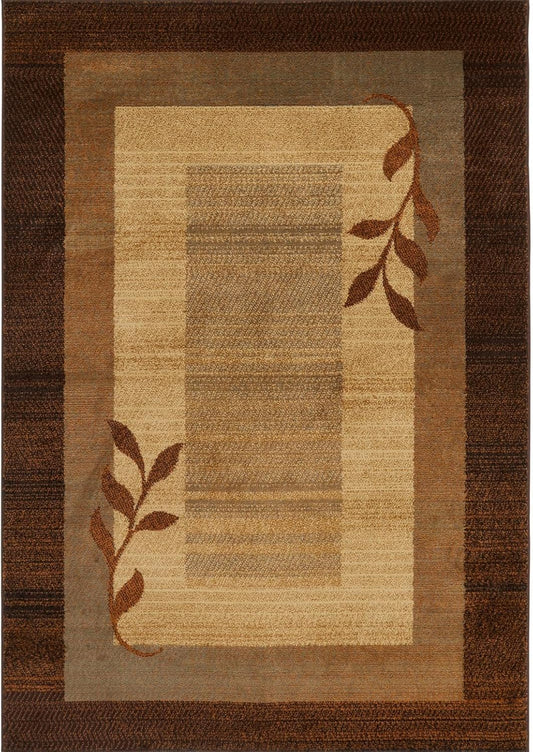 NEW - Home Dynamix Royalty Clover Modern Area Rug, Brown Multi, 5'2"x7'2" Rectangle - Retail $88