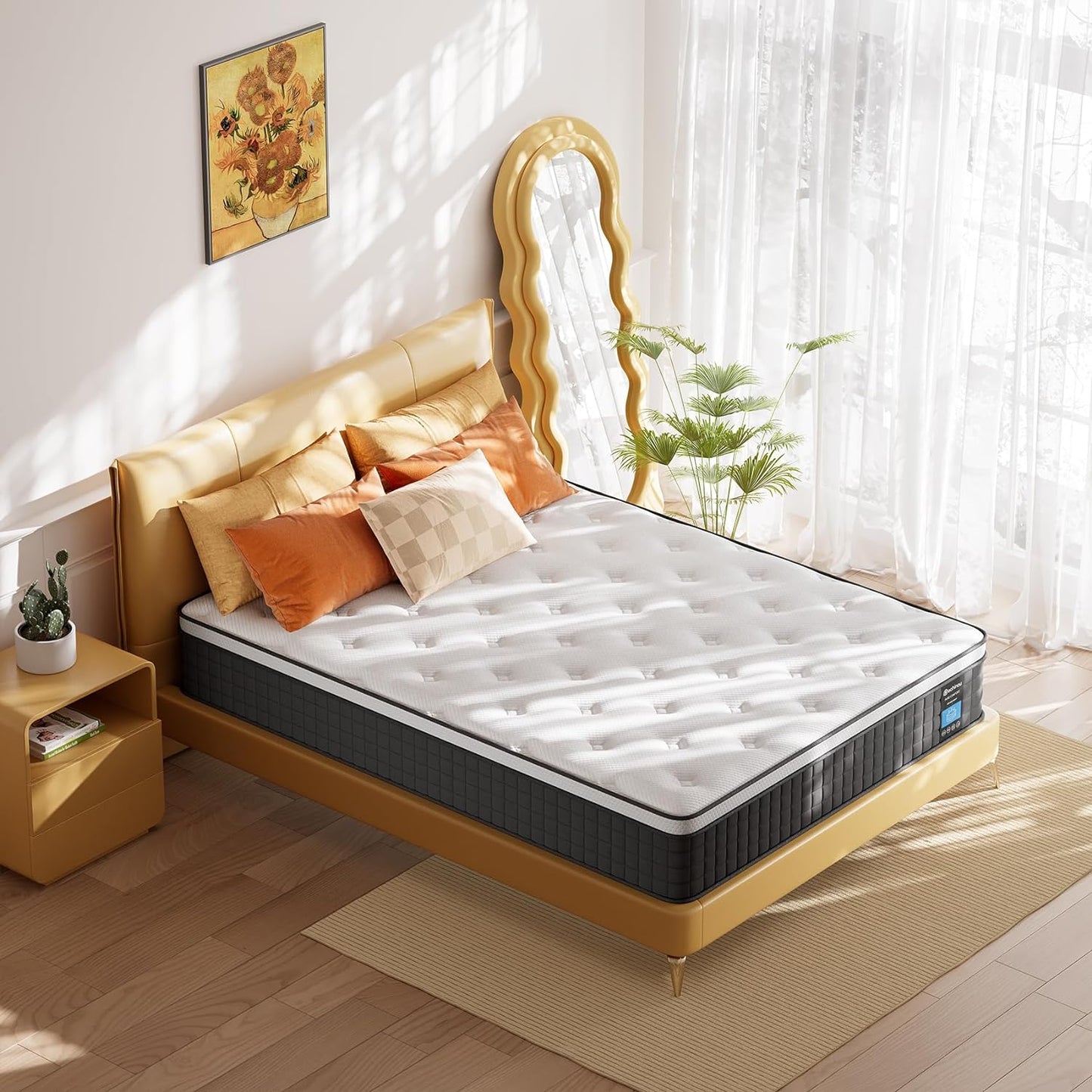 NEW - PECHINOU Queen Size Mattress, 10 Inch Hybrid Mattress in a Box with Gel Memory Foam, Back Pain Relief & Cooling, Medium Firm Support, Queen Size Mattress, CertiPUR-US - Retail $195