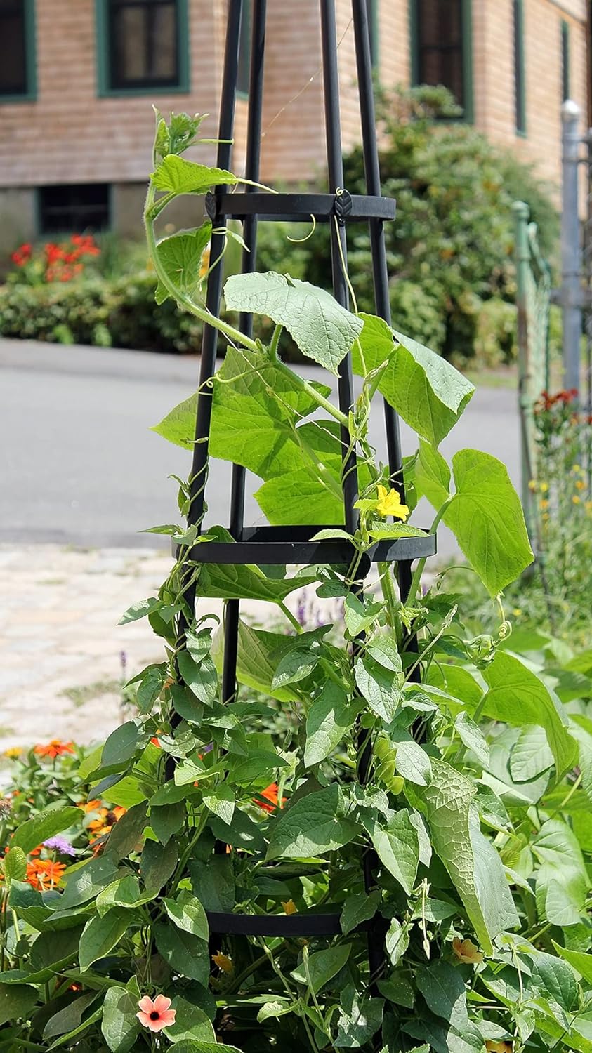 NEW - Achla Designs OBL-02A Garden Obelisk, 85" H Trellis, Graphite - Retail $133