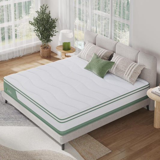 NEW - Novilla KING 12 Inch Mattress, 5-Zone Hybrid Mattress with Gel Memory Foam for Pressure Relief & Cool Night, MediumFirm King Bed Mattress in A Box - Retail $312