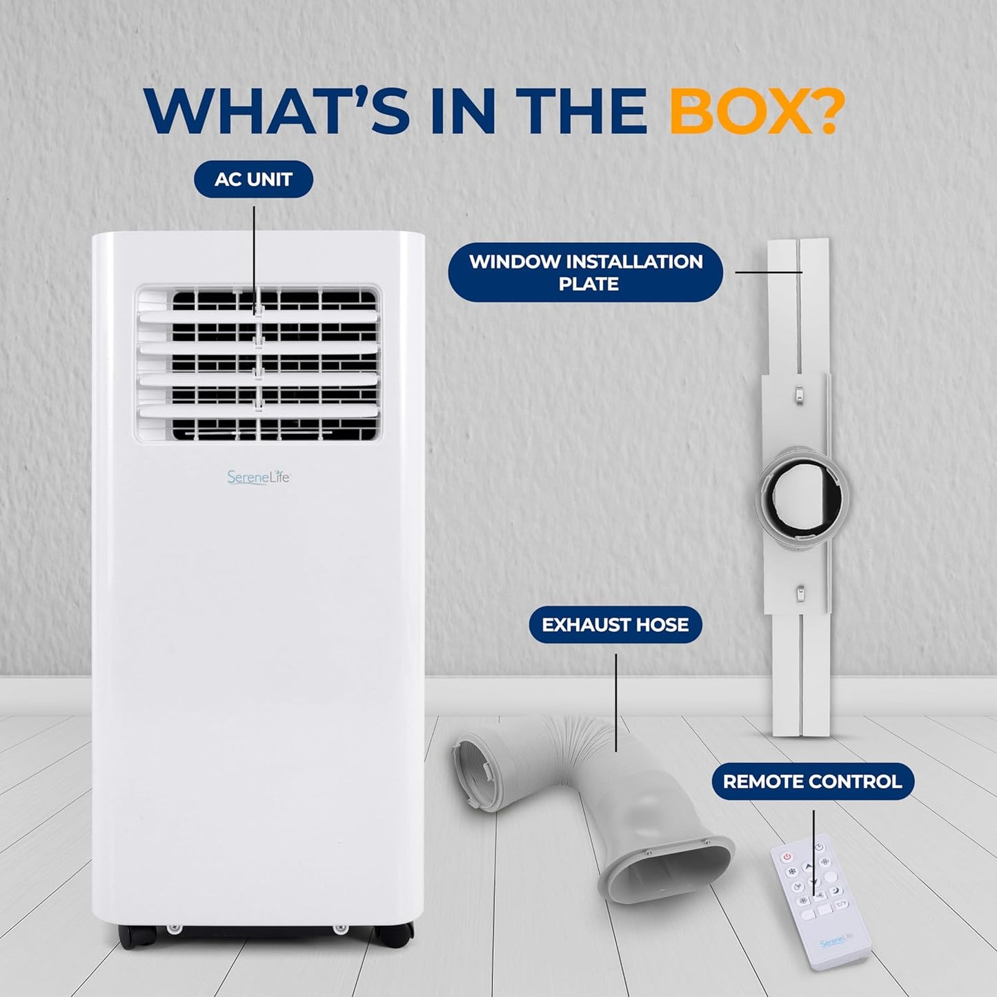 NEW - SereneLife Portable Air Conditioner & Dehumidifier - 8,000 BTU Wi-Fi Enabled Indoor AC, Pulls 1.1 liters Moisture Per Hour for Fast Cools Up to 300 Sq Ft - SLPAC805W - Retail $399