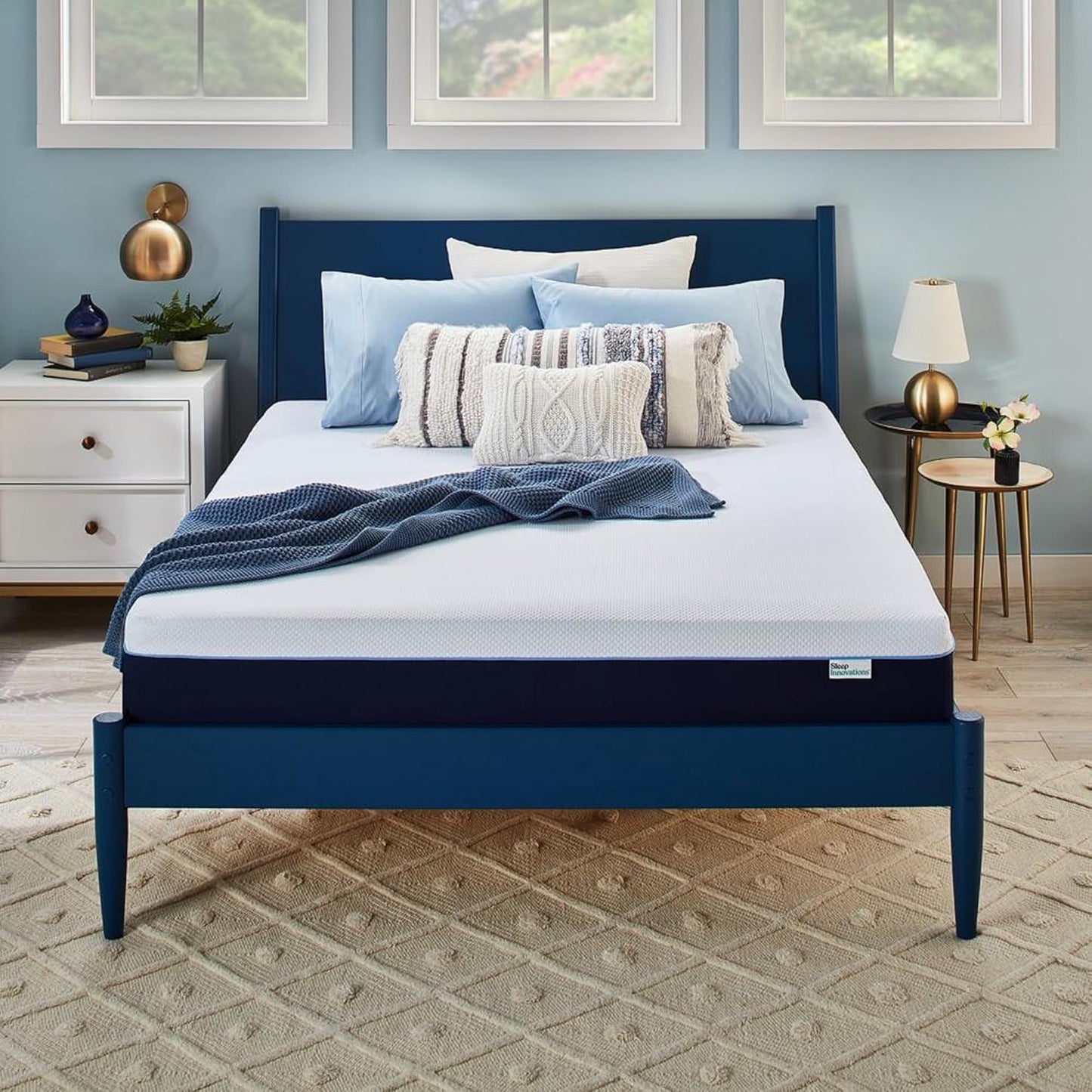 NEW - Sleep Innovations QUEEN Marley 12 Inch Cooling Gel Memory Foam Mattress, Queen Size, Bed in a Box, Medium Firm Support - Retail $389