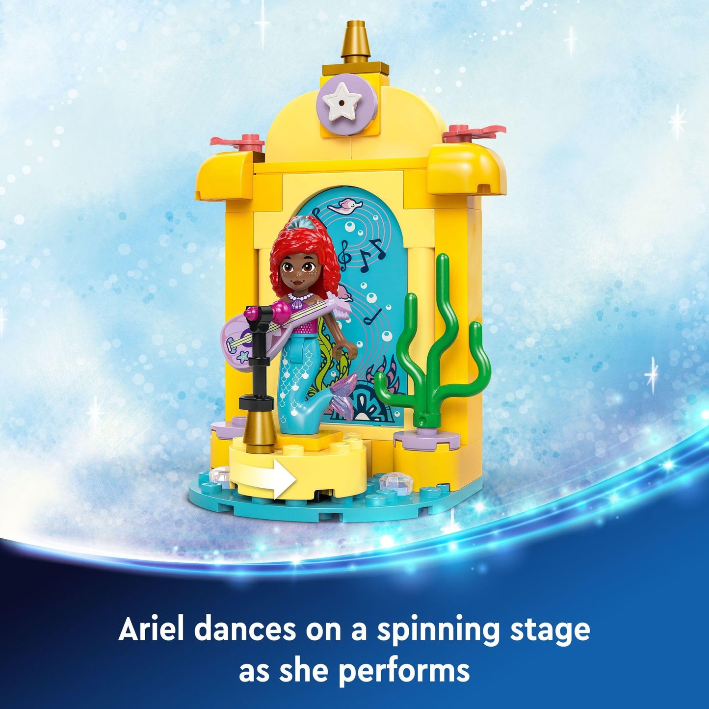 LEGO Disney Princess Ariel's Music Stage Building Toys - Pretend Play Little Mermaid Toys for Girls & Boys, Ages 4+ Years - Gift Ideas for Kids - 43235
