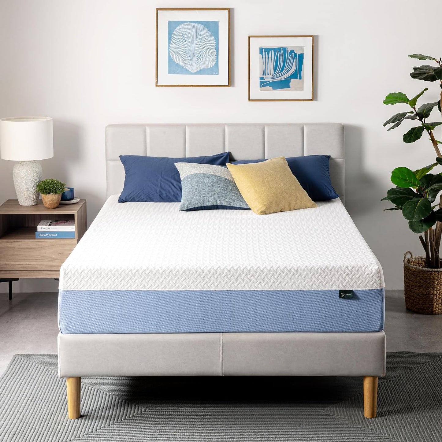 NEW - ZINUS 12 Inch QUEEN Cooling Essential Memory Foam Mattress, Fiberglass Free, Medium Feel, Cooling Airflow - Retail $300