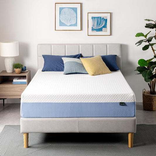 NEW - ZINUS 12 Inch QUEEN Cooling Essential Memory Foam Mattress, Fiberglass Free, Medium Feel, Cooling Airflow - Retail $300