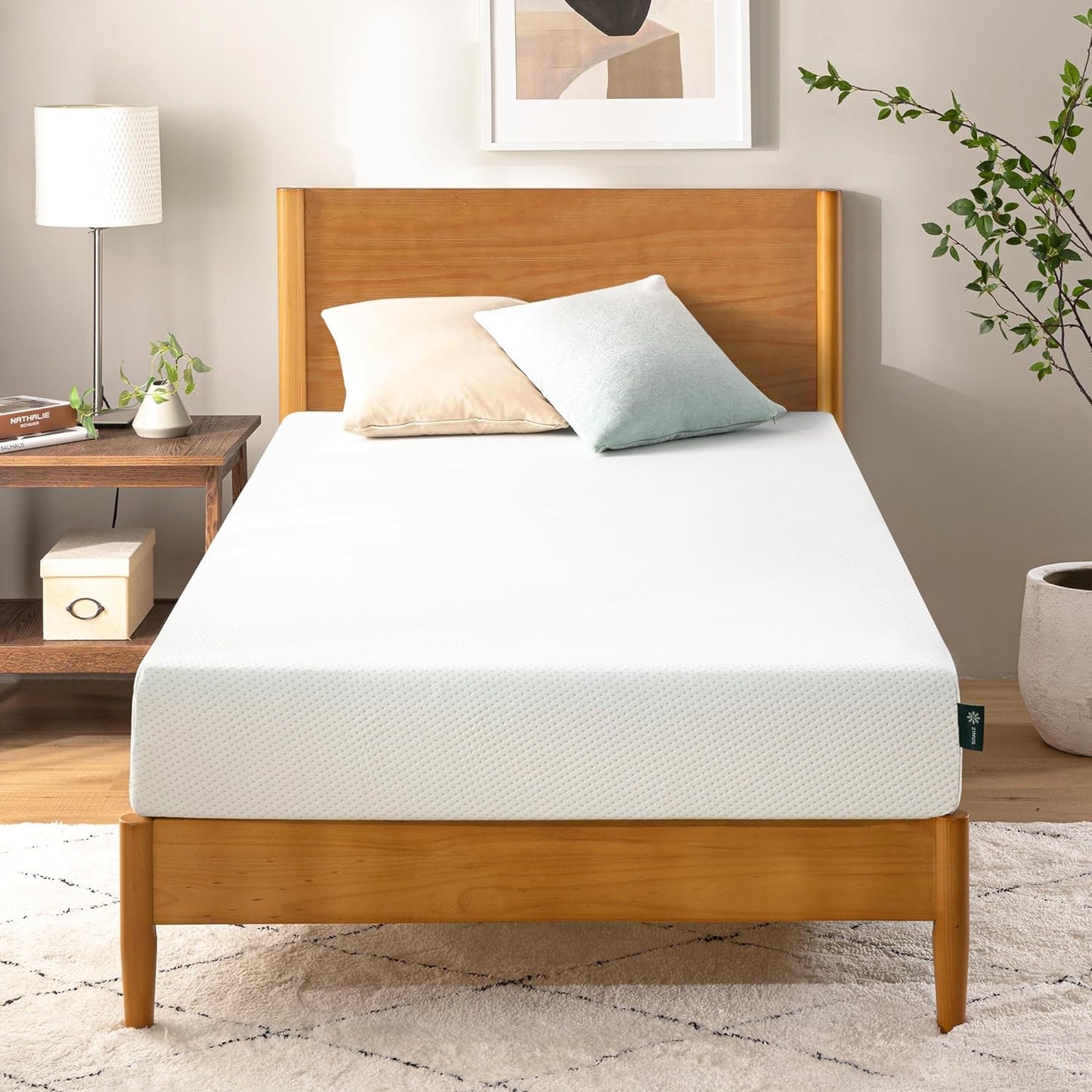 NEW - Zinus Narrow Twin 6 Inch Green Tea Memory Foam Mattress [New Version], Fiberglass Free, Medium Firm Feel, Zoned Pressure Relief, Certified Safe Foams & Fabric, Bed-in-A-Box, Narrow Twin - Retail $95