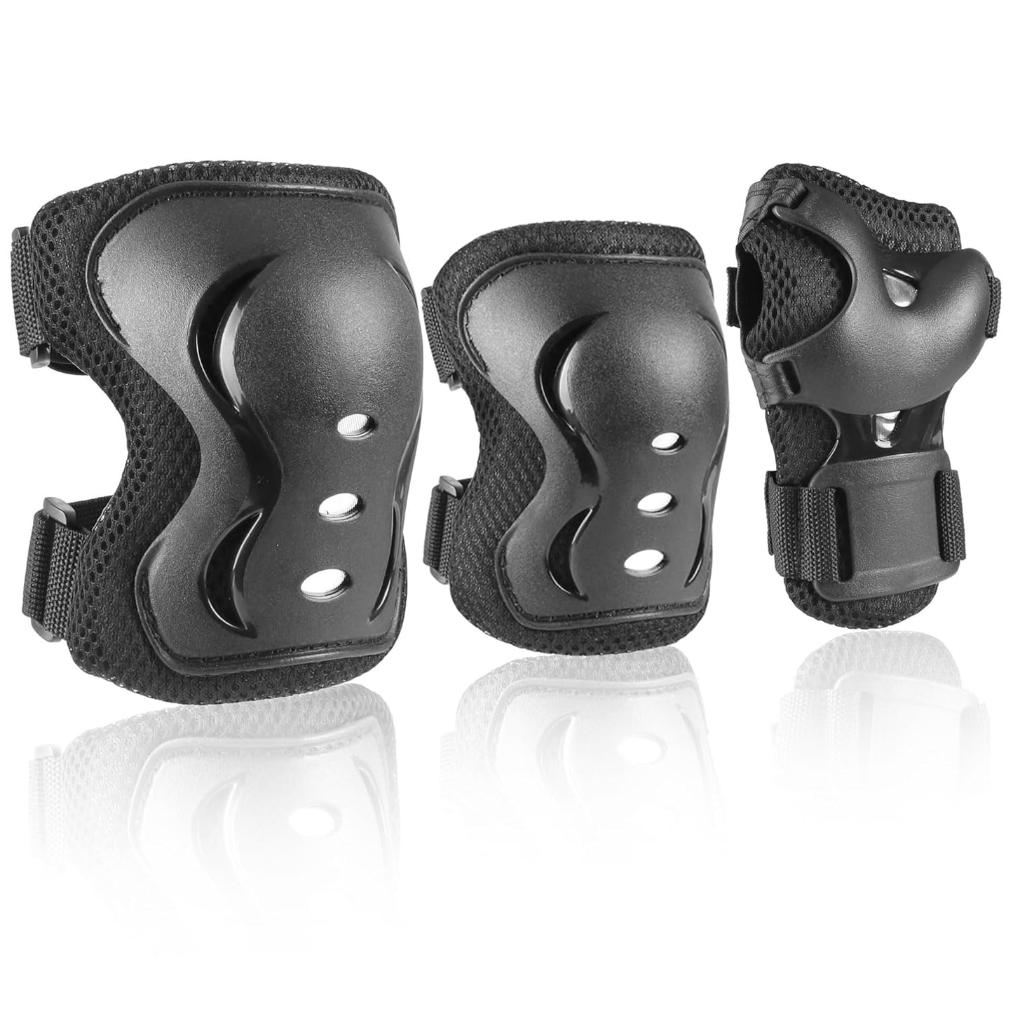 JBM Kids & Adult Knee Pads, Elbow Pads and Wrist Guards Protective Gear, Large