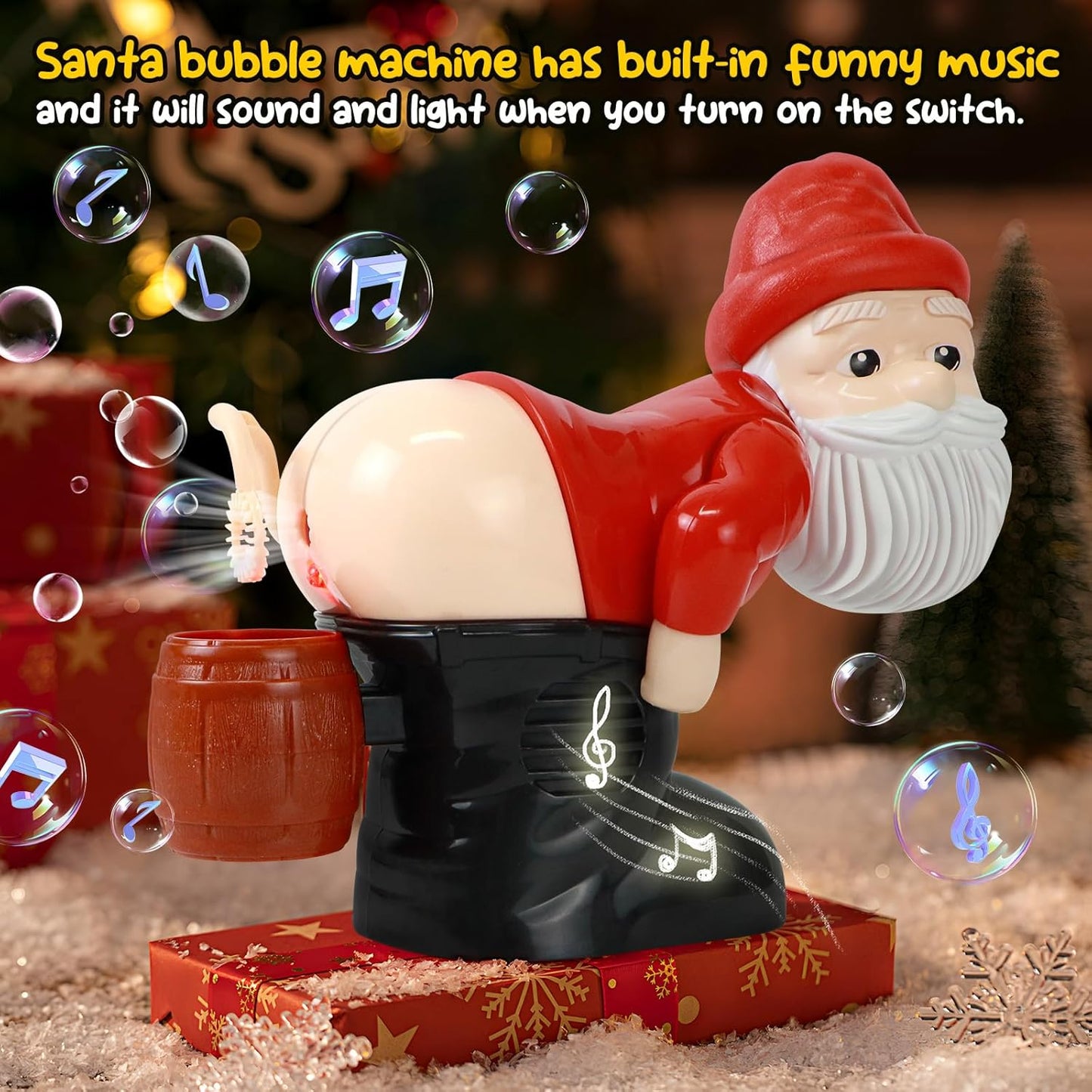 Santa Claus Bubble Butt Machine, Automatic Bubble Blower Machine