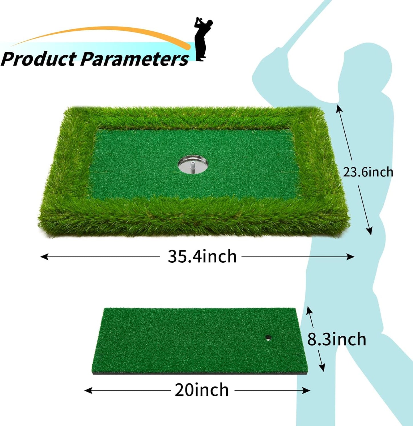 NEW - Floating Golf Green for Pool, (35"x24") - Retail $89