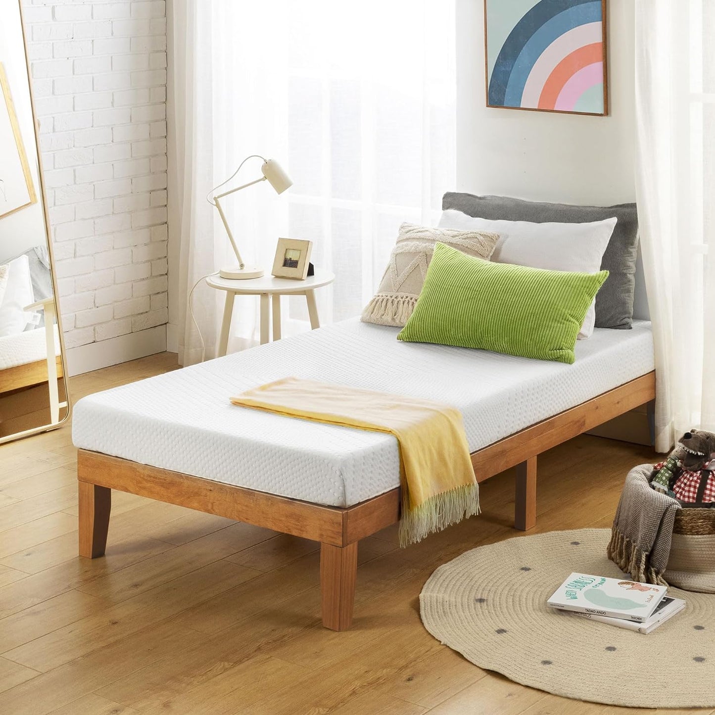 NEW - Best Price Twin 5 Inch Mattress, Green Tea Memory Foam Mattress for Kids and Adults, Bunk Bed, Trundle, Day Bed Compatible, Medium Firm Mattress, Bed-in-A-Box - Retail $107