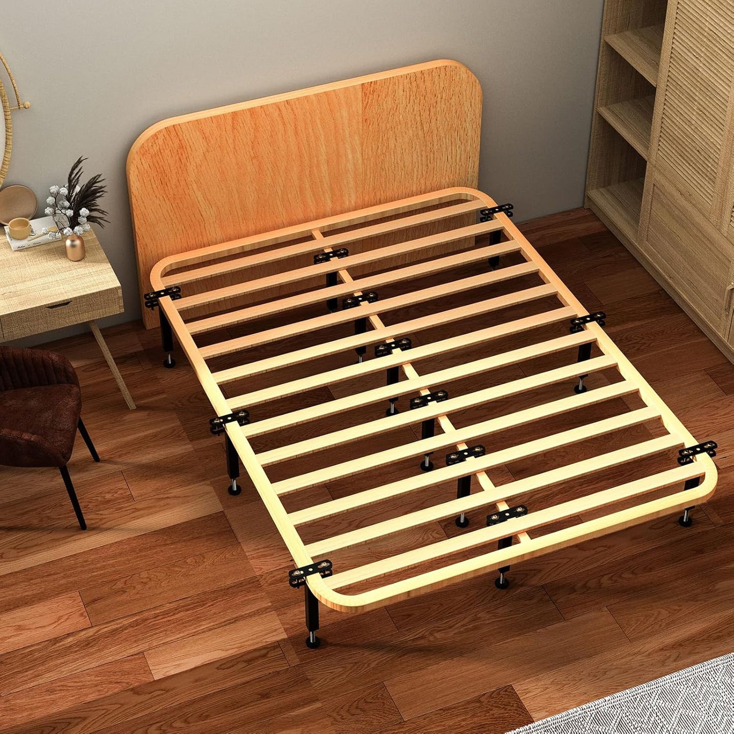 OLAYA Adjustable Bed Legs - Premium Replacement Support Legs for Enhanced Bed Frame Stability, Perfect as Bed Feet, Bed Legs Risers, and Bed Frame Support Beams (4, 5.9"-7")