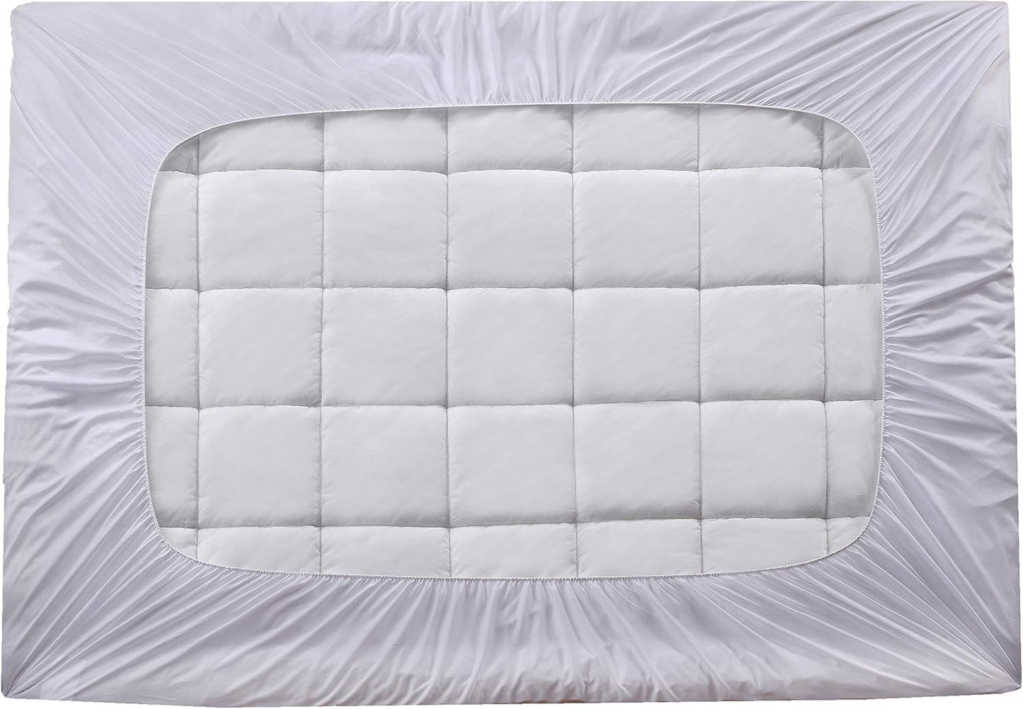 Elegant Comfort Premium Bamboo Mattress Pad-Overfilled Extra Plush Topper Breathable Cool Flow Technology, 16" Deep Pocket, King, Green