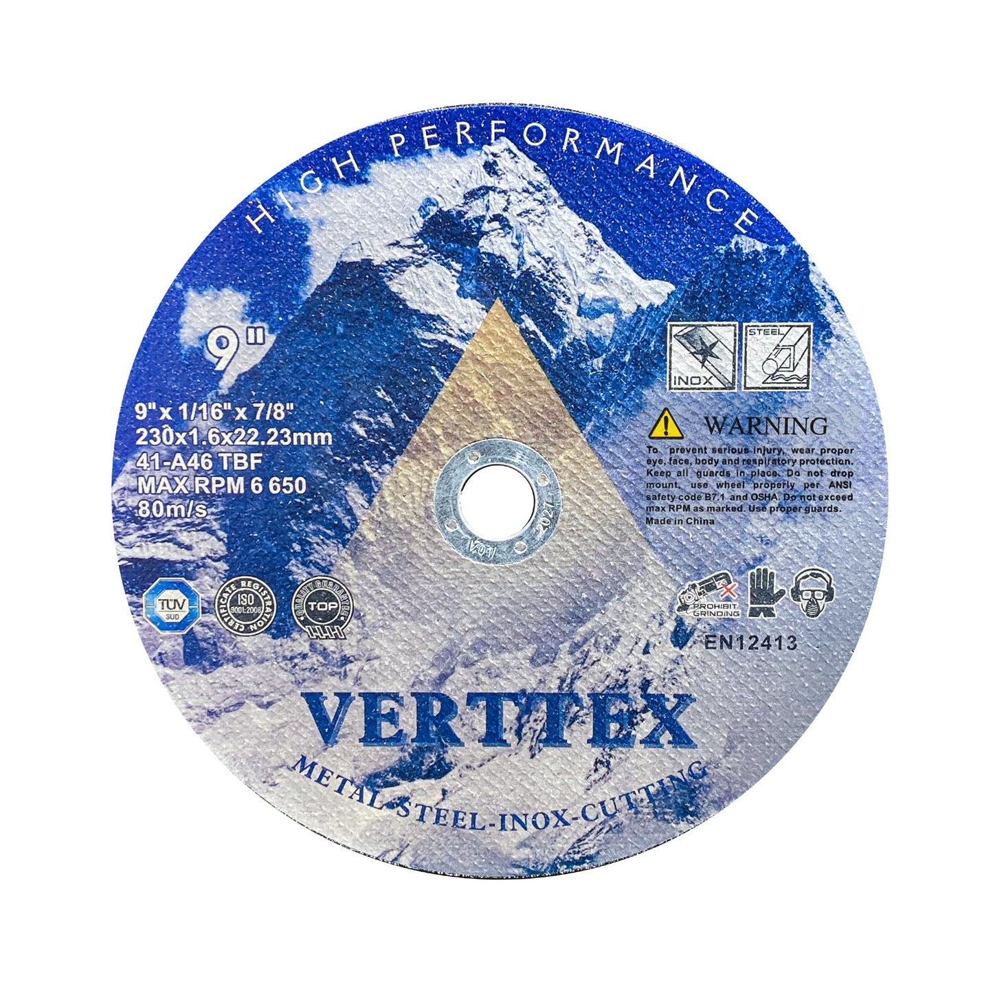 9”x1/16”x7/8” Inch Abrasive Cut Off Wheel, Aluminum Oxide Cutting Disc for Angle Grinder. Fiber Glass Reinforced Cutting Wheel for Stainless Steel, Carbon Steel, Aluminum, Metal- 25 Pack