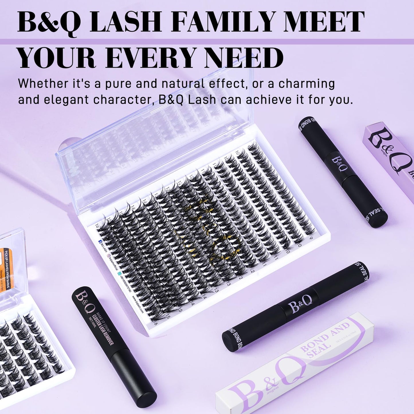 B&Qaugen B&Q Lash Remover for Lash Clusters 10 ML Lash Cluster Remover Cluster Lash Remover Cluster Lash Bond Remover Lash Adhesive Remover Lash Glue Remover Lash Bond and Seal Remover（Remover-10ML）