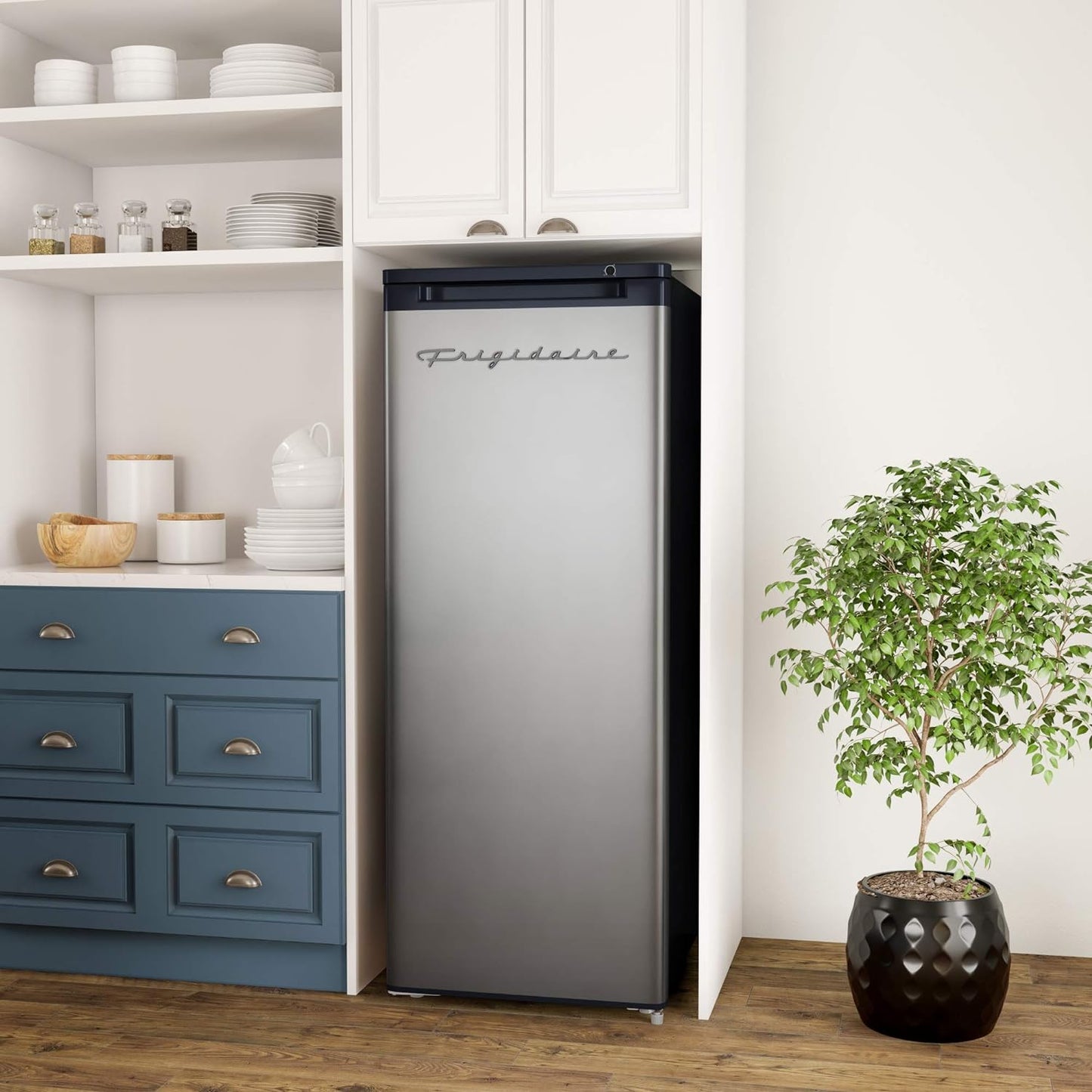 NEW - Frigidaire EFRF696-AMZ Upright Freezer 6.5 cu ft Stainless Platinum Design Series,Silver - Retail $349