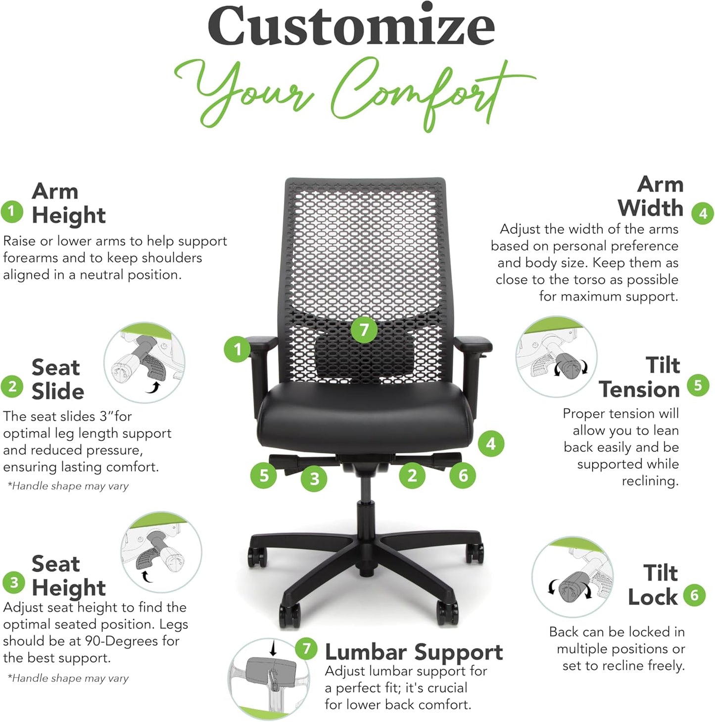 WHITE - HON Ignition 2.0 ReActiv Ergonomic Office Chair, Synchro-Tilt Recline, Breathable Flex Back, Swivel Wheels, Comfortable Desk Chair for Long Hours