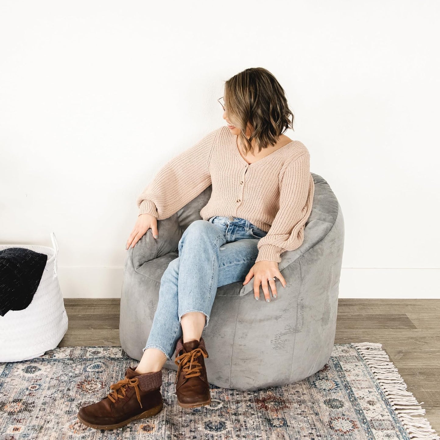 Big Joe Milano, Medium, Gray Plush - Retail $59