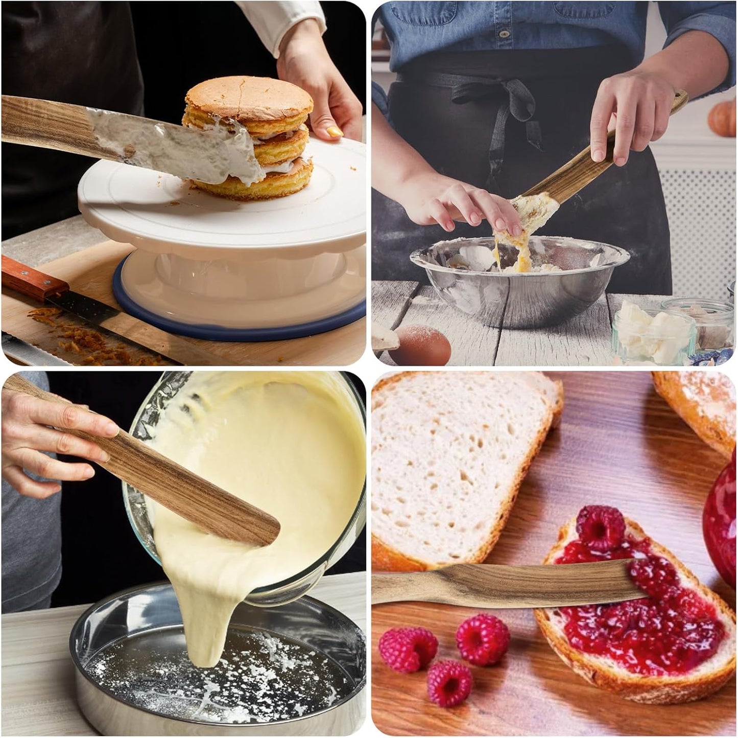 Spurtle for Sourdough Starter, Spreading, Cooking, Mixing, Reaching Bottom of Jar