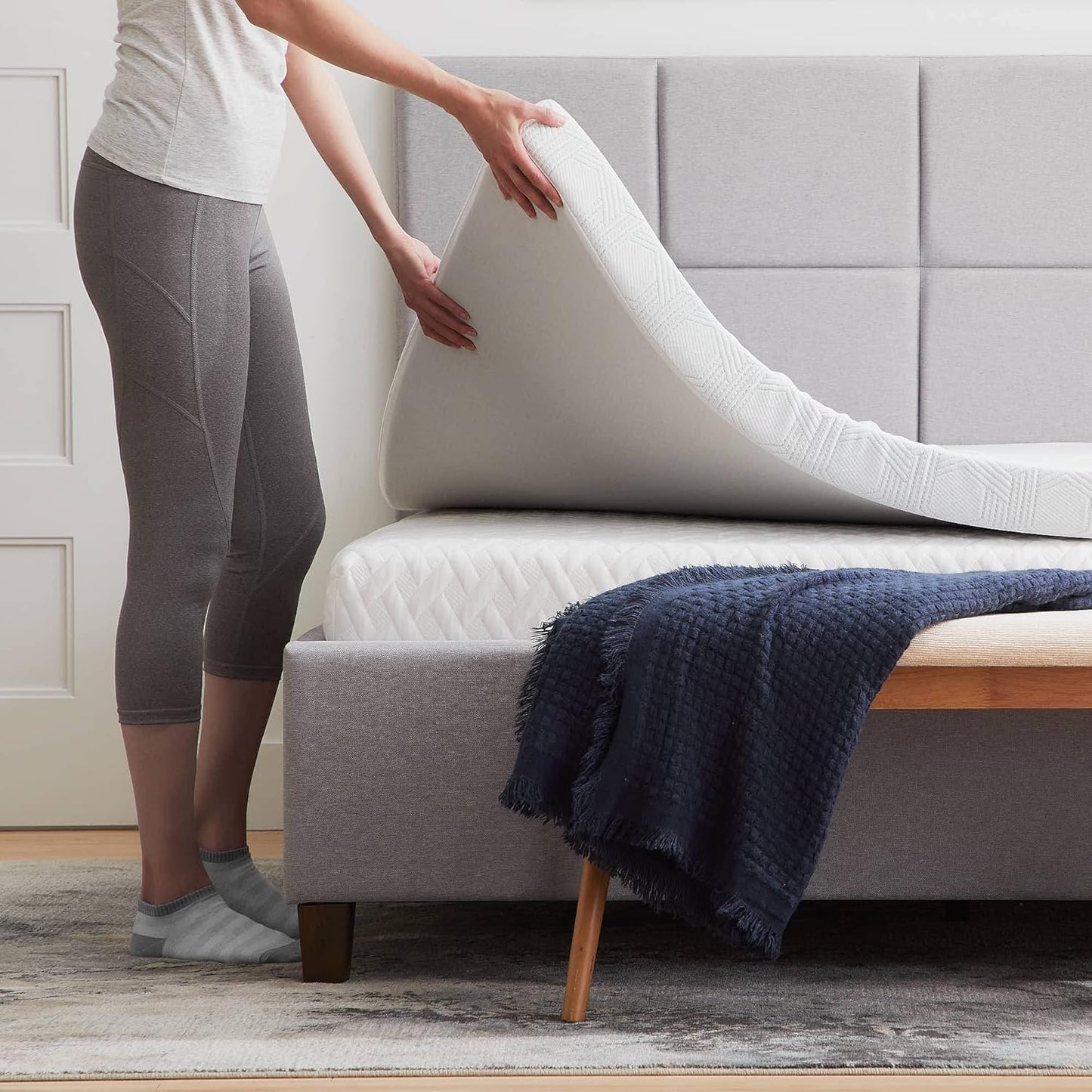 Dr. Oz Good Life Say Goodnight Memory Foam Mattress Topper Twin Size, Gray (OZGL30TT30BGT)