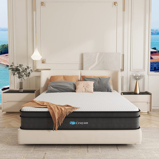 NEW - Crayan FULL Mattress, Memory Foam, 12 Inch Hybrid Mattres - Retail $175