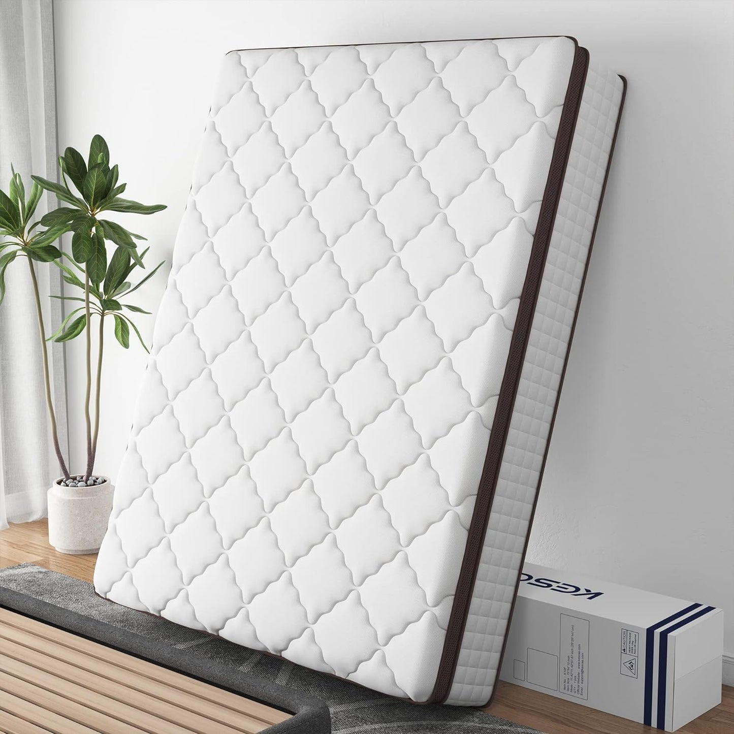 NEW - Kescas Queen Size Mattress, 10 Inch Hybrid Mattress with Heavier Coil - Retail $249
