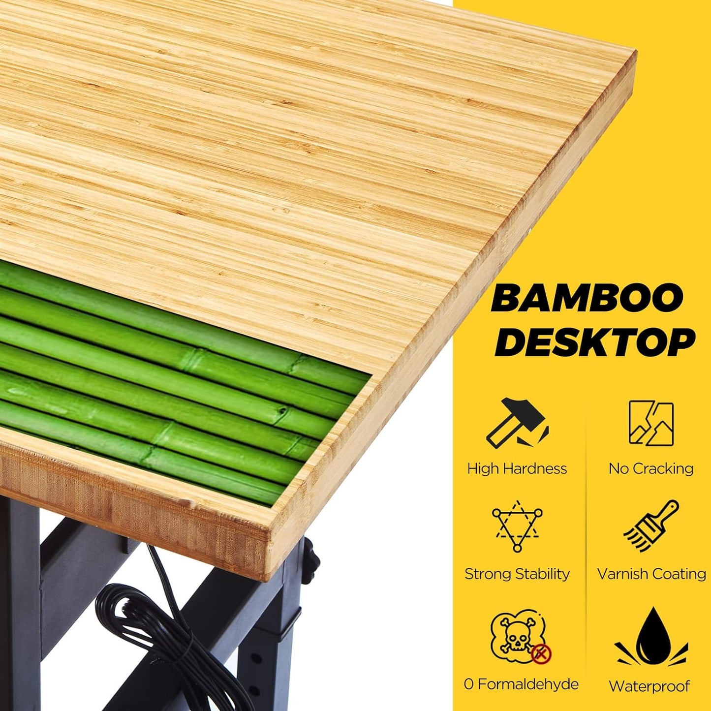 NEW - Workbench for Garage Workbench with Drawer Garage Workbench with Height Adjust with Power Outlet with Wheels 59" x 23.6" 1.5" Thick Bamboo Top 2700lbs Capacity Workbench for Home - Retail $499