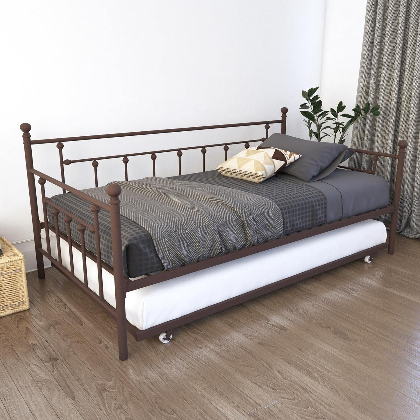 NEW - DHP Manila Metal Twin Size Daybed and Twin Size Trundle (Bronze) - Retail $210
