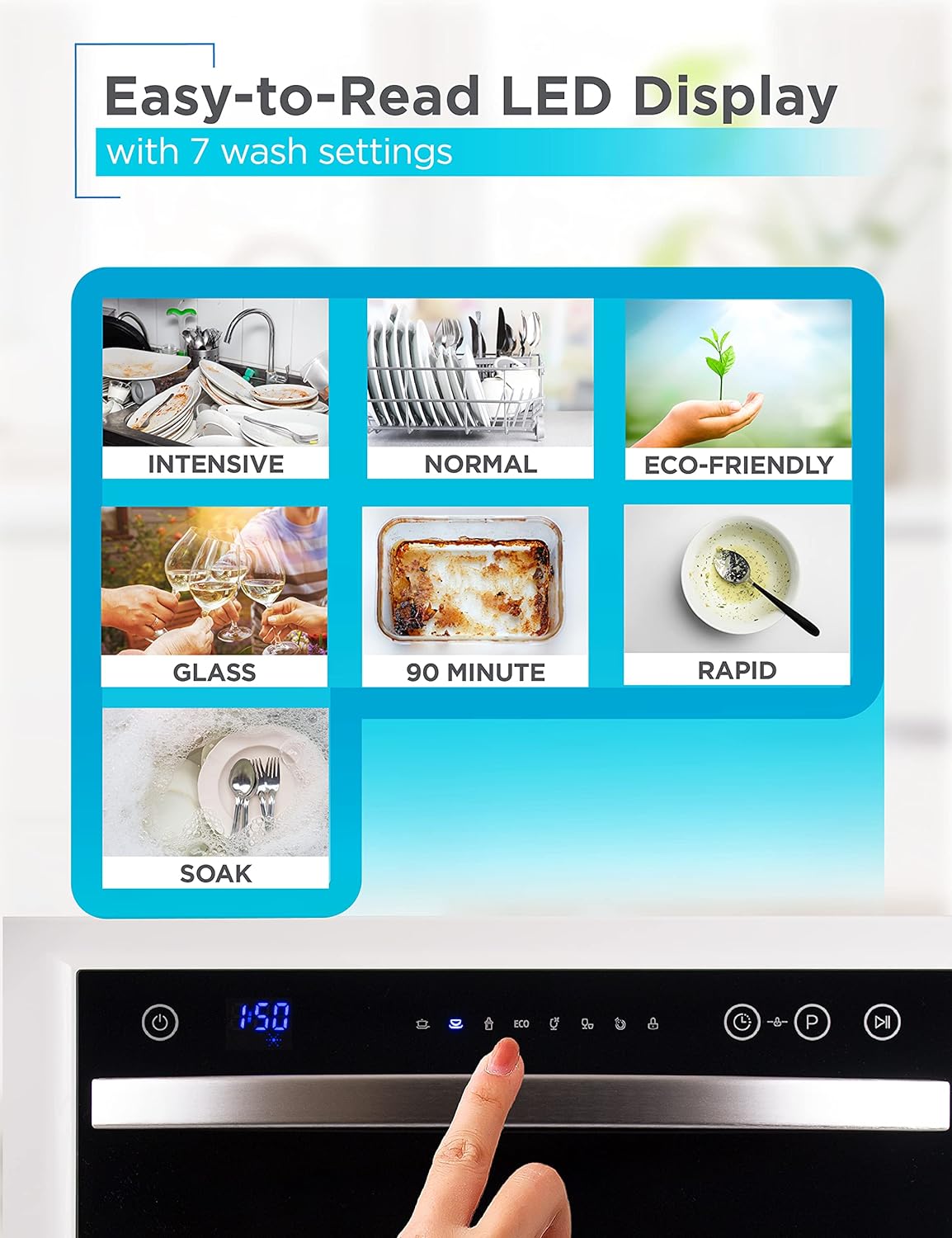 NEW w/dmg - BLACK+DECKER BCD6W Compact Countertop Dishwasher, 6 Place Settings, White - Retail $369