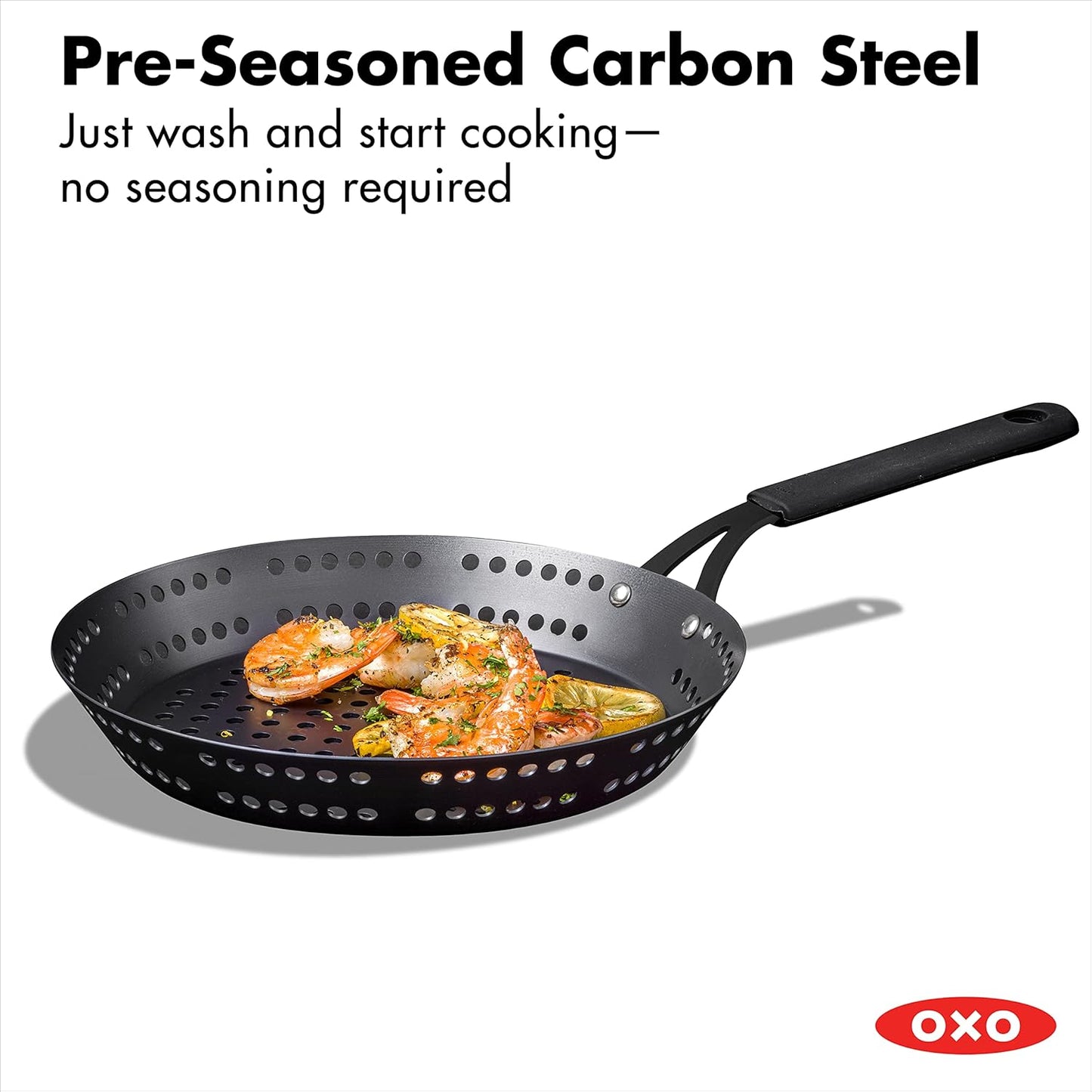 OXO SoftWorks Carbon Steel 12" BBQ Pan