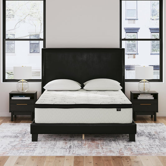 NEW - Signature Design 12 Inch KING by Ashley Chime Medium Firm Hybrid Mattress with Cooling Gel Memory Foam - Retail $479