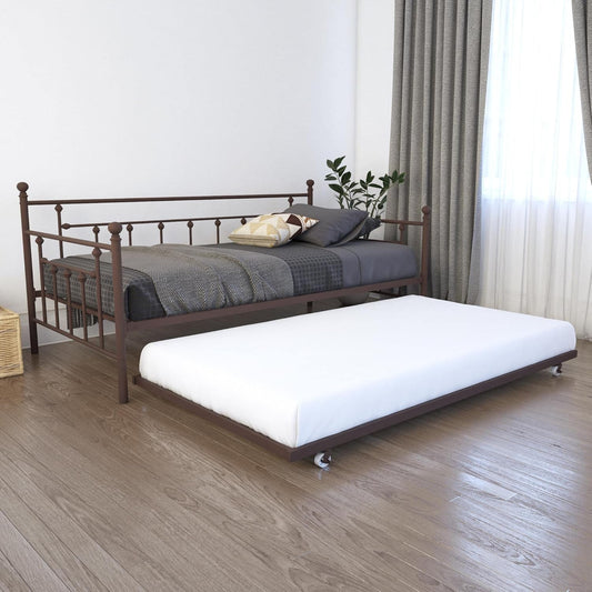 NEW - DHP Manila Metal Twin Size Daybed and Twin Size Trundle (Bronze) - Retail $210