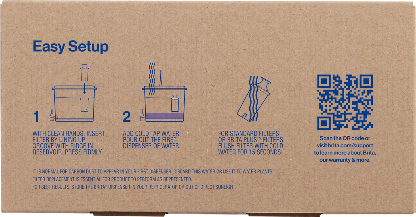 NEW - Brita UltraMax Large Water Dispenser with 1 BritaPlus Filter, 27 Cup, White