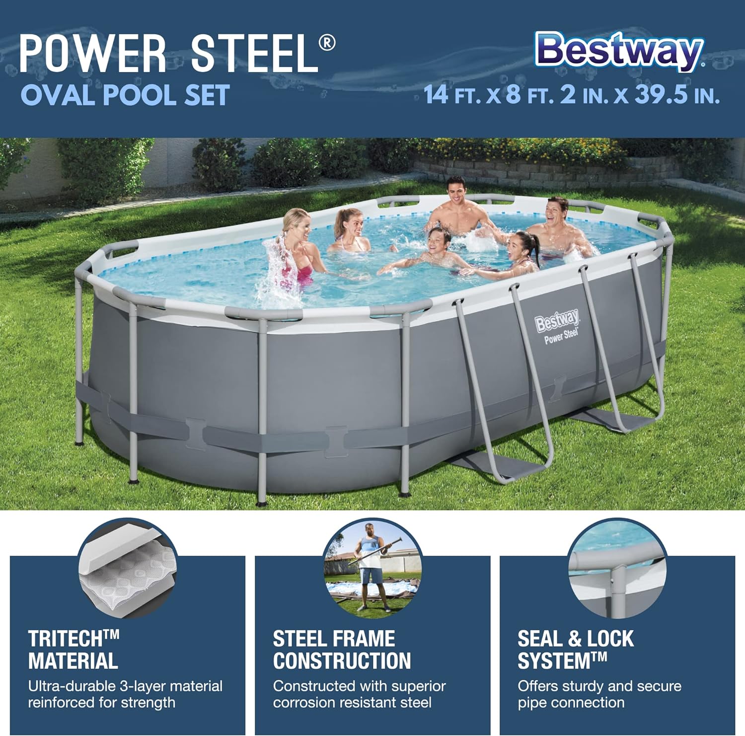 NEW IN BOX - Bestway Power Steel 14' x 8'2