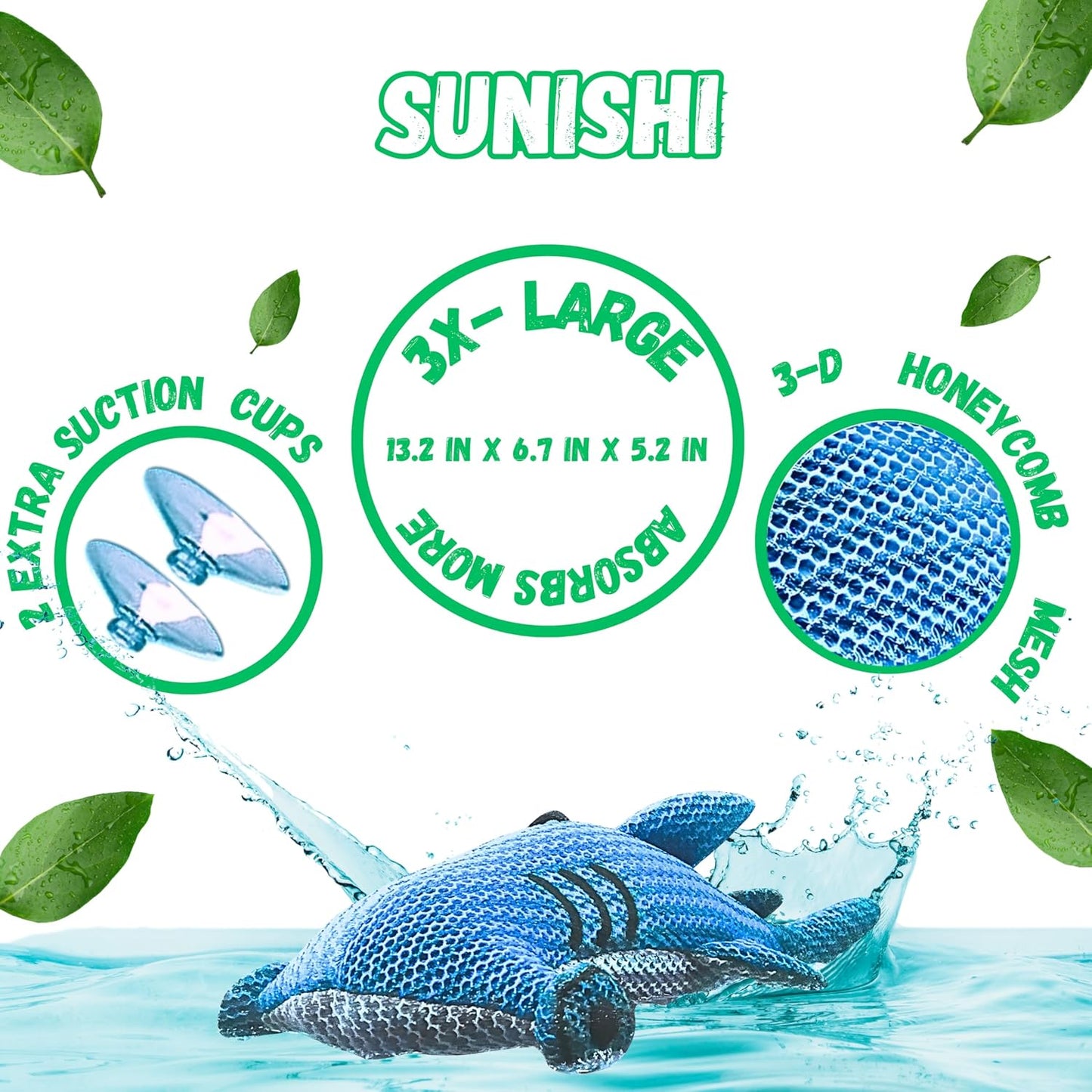 Sunishi Hot Tub Scum Absorber Reusable Hot Tub Sponge, Hot Tub Cleaner, scum Absorber for spa hot tub, hot tub Cleaner for Inside Surface, Essential hot tub Accessories for Adults & Kids, 2-Pack.