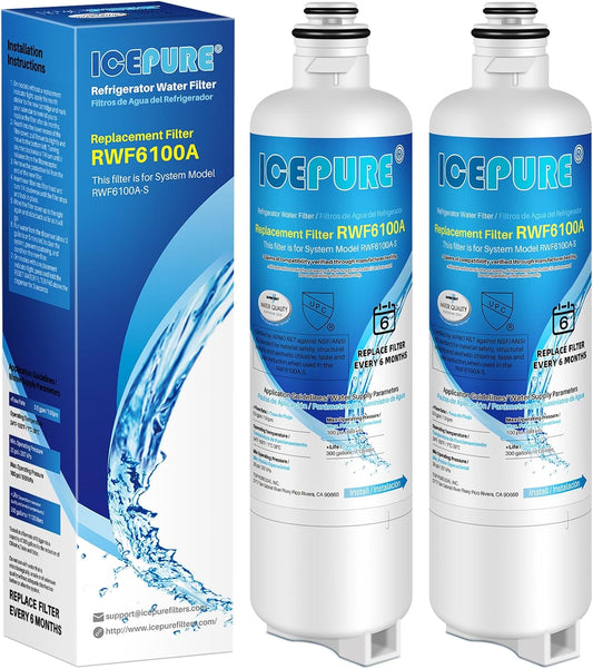 ICEPURE Refrigerator Water Filter Replacement for Bosch Ultra Clarity Pro BORPLFTR50, BORPLFTR55, 12033030, 12028325, 11025825, 11032531, B36CT80SNS, B36CL80ENS, WFC100MF, WFS200MF, RA450022, 2PACK - Retail $45