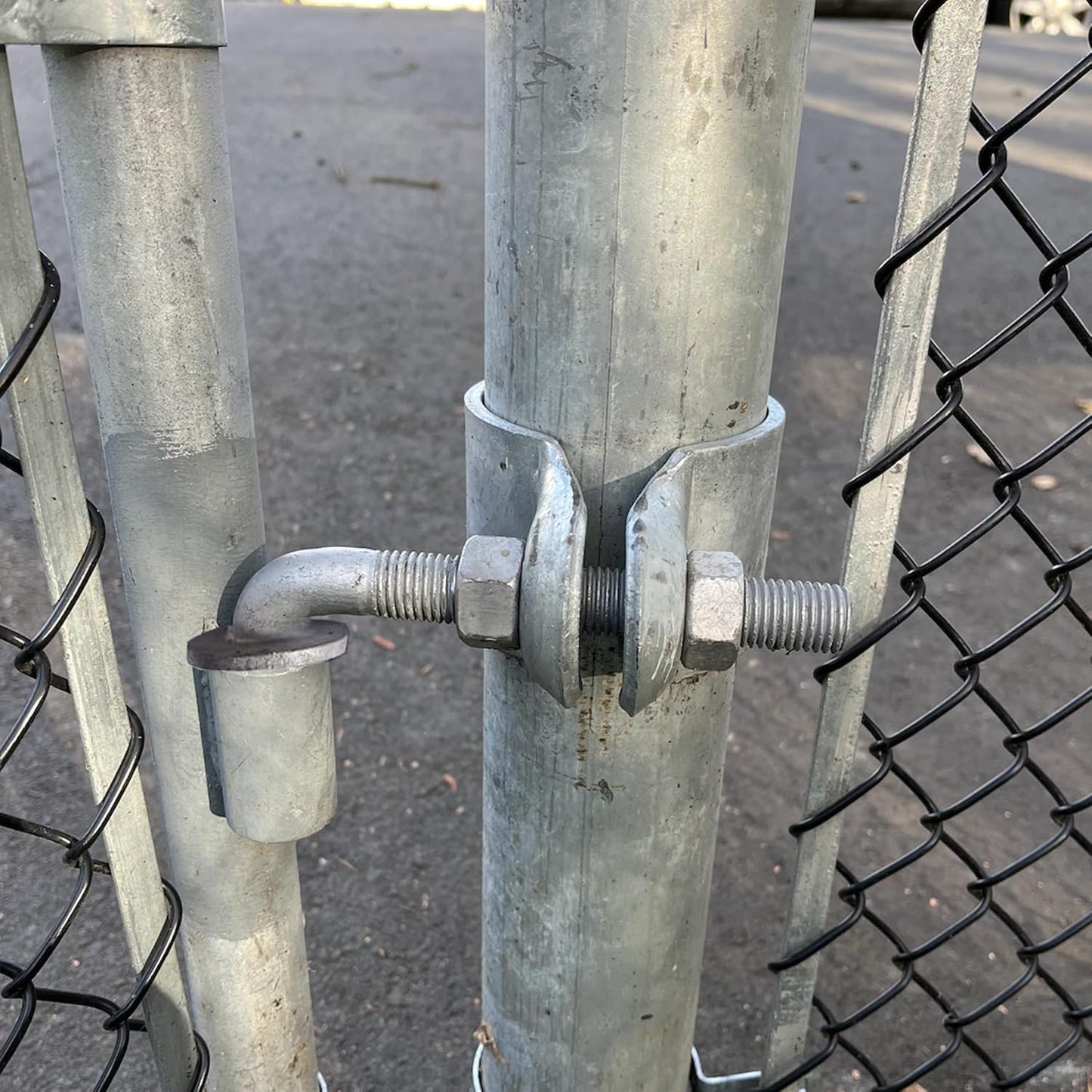 J-Bolt Gate Hinge, Hot-dip Galvanized J Bolt with 5/8" Gate Hinge. Farm Gate Hinges for Chain Link Fence Mostly Used in Frams, Back Yard, Frence Etc. Include Nut Washer (9" 8PCS)