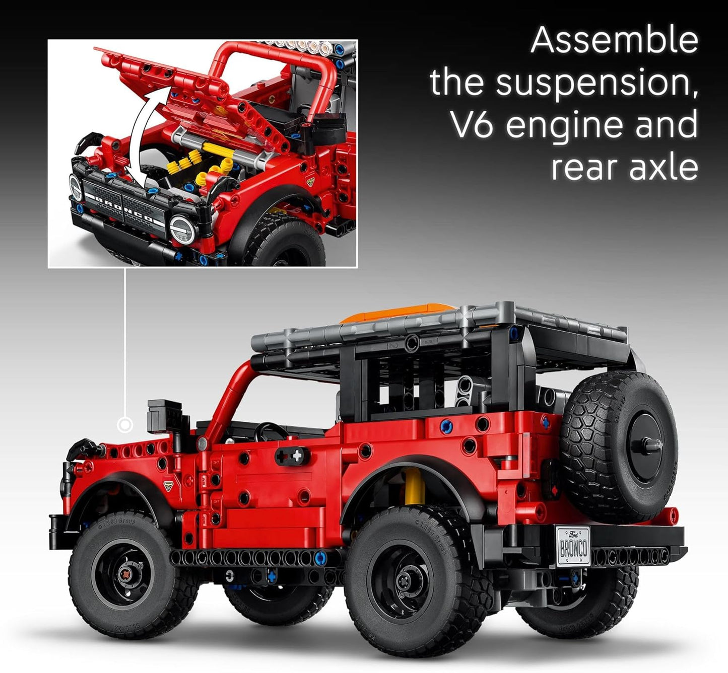 LEGO Technic Ford Bronco Kids Toy Car - Building Toy for Boys and Girls, Ages 10+ - Car Toy and Model Kit - Makes a Cool Birthday Gift for Kids - Authentic Ford Bronco Trim & Details - 42213