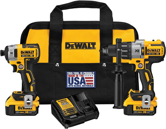 NEW - DEWALT 20V MAX Hammer Drill and Impact Driver, Cordless Power Tool Combo Kit with 2 Batteries and Charger (DCK299M2) - Retail $389