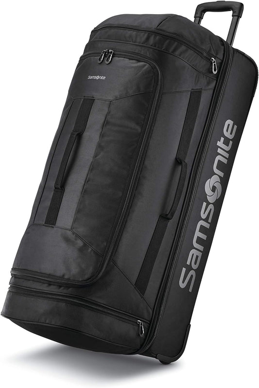 NEW - Samsonite Andante 2 Wheeled Rolling Duffel Bag, All Black, 32-Inch - Retail $105