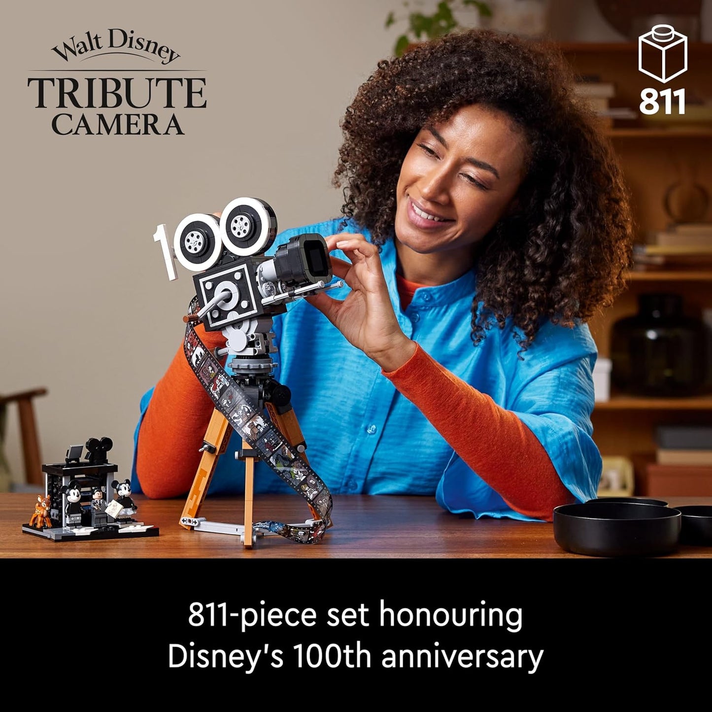 LEGO Disney Walt Disney Tribute Camera Building Set - Bedroom or Office Decor for Men & Women, Ages 18+ - Collectible Craft Model Kit - Gift Idea for Fans - 43230