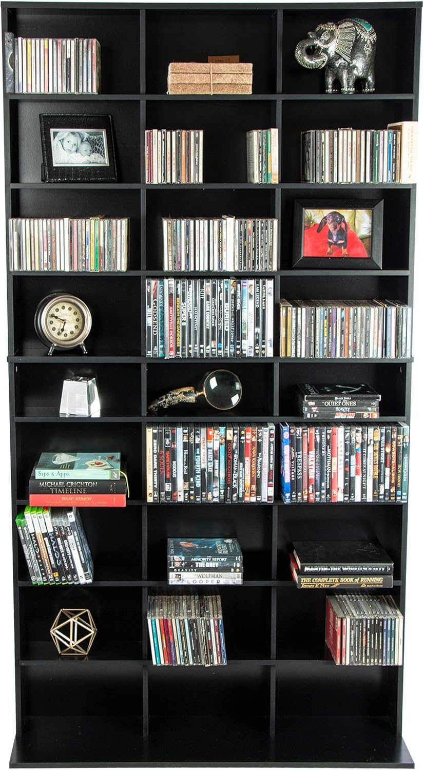 Atlantic Elite XL Media Storage Cabinet â€“ Protect & Organize Prized Music, Movie, Video Games, Collectables & Memorabilia Collections, PN 38408117 in Black - Retail $87